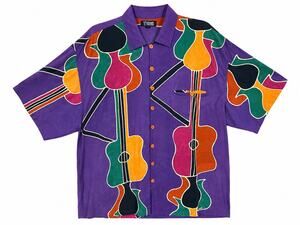 Tropical Tantrum guitar button up men’s 3X resort vacation shirt